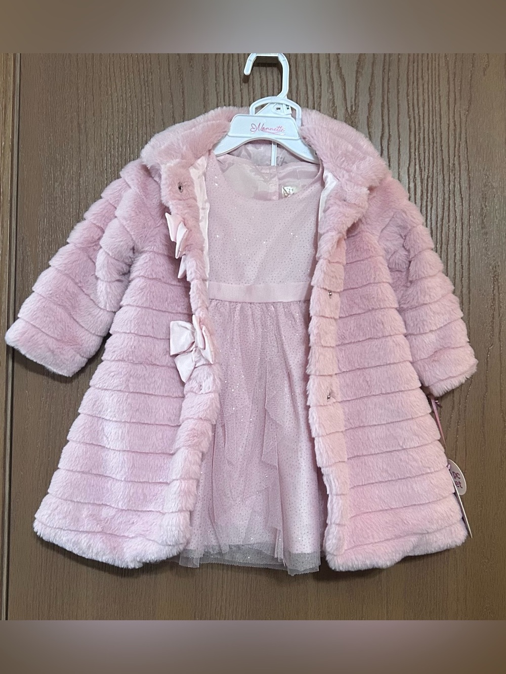 Nannette Faux Fur Coat and Dress Set